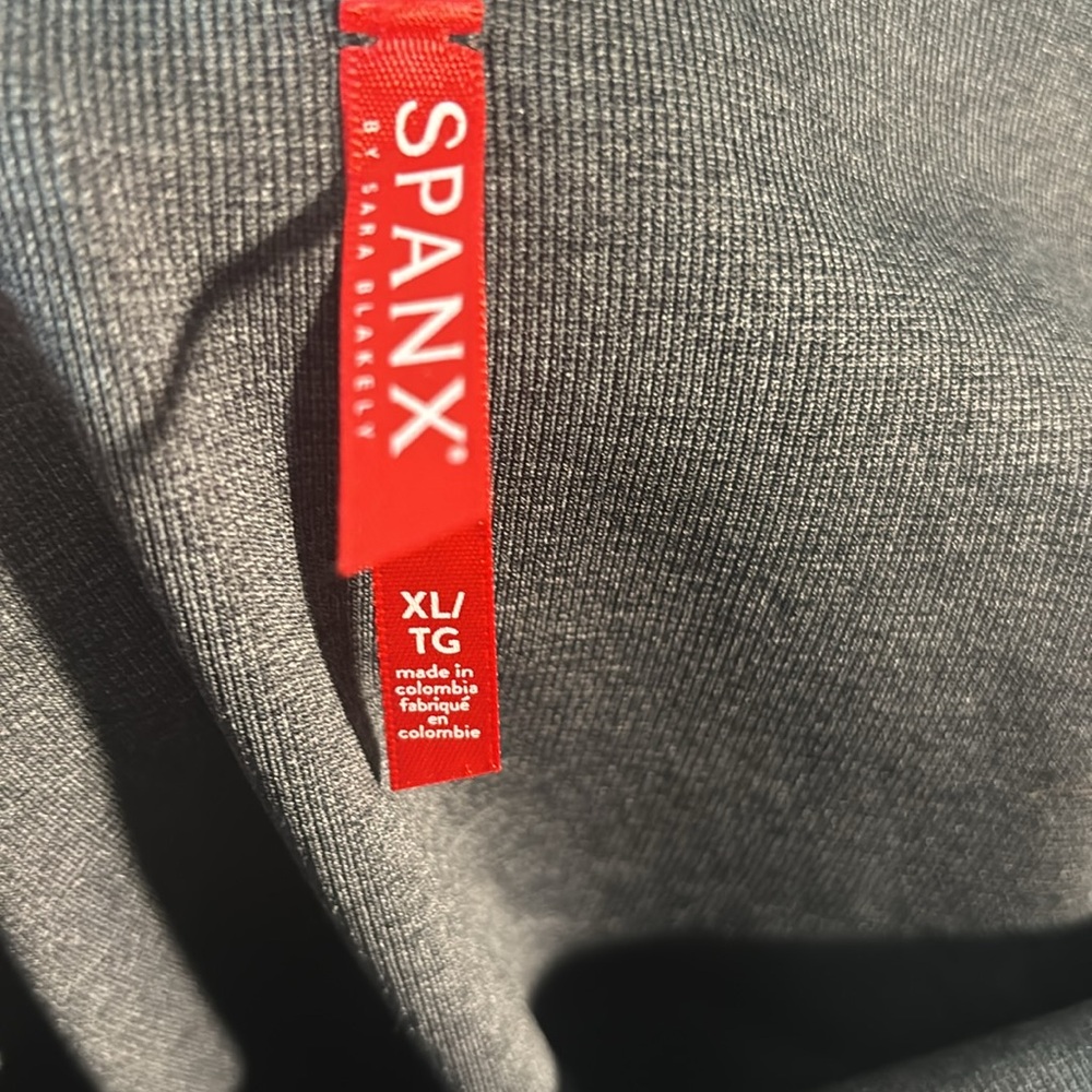 SPANX Seamless High Rise Leggings Heather Charcoal XL Athleisure Sporty Running - Picture 6 of 6